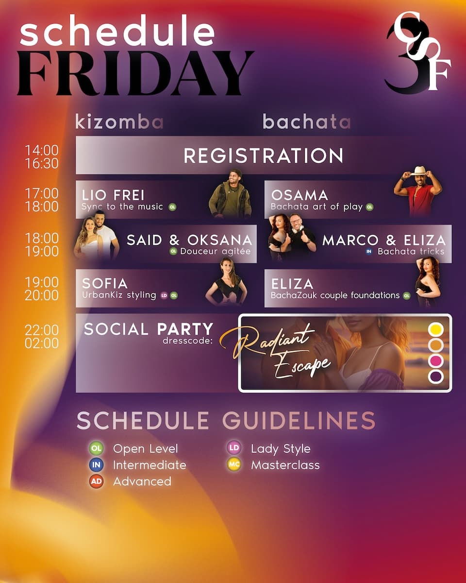 Friday Schedule