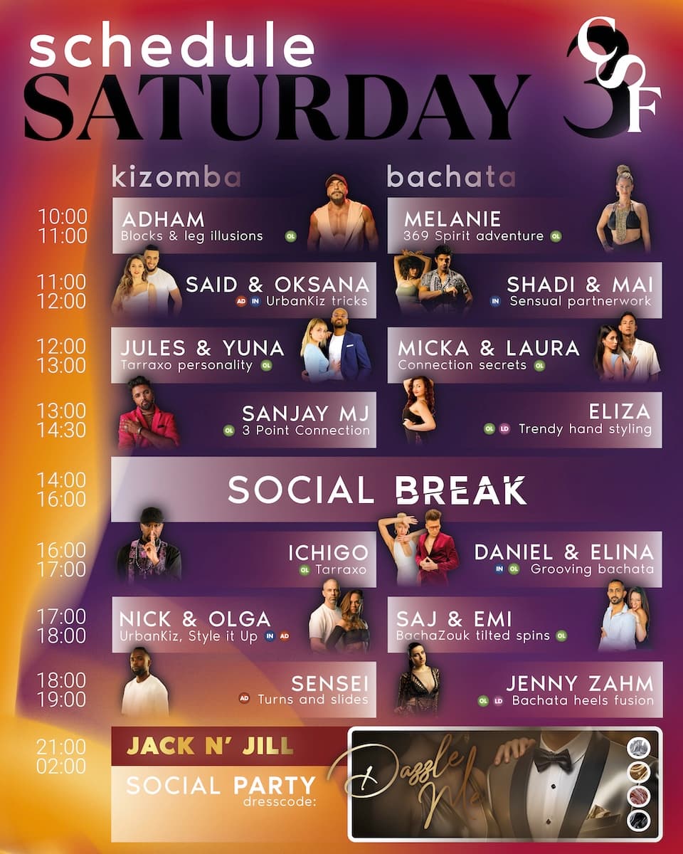Saturday Schedule
