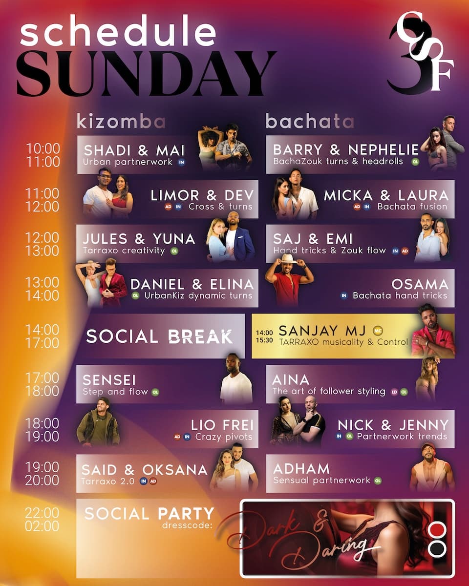 Sunday Schedule